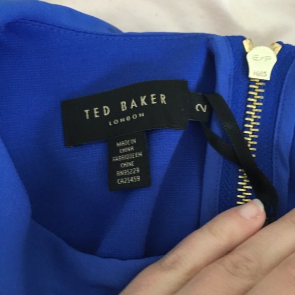 Ted Baker Silk Overhang Tunic Dress in blue size 2 nwt - Picture 10 of 12